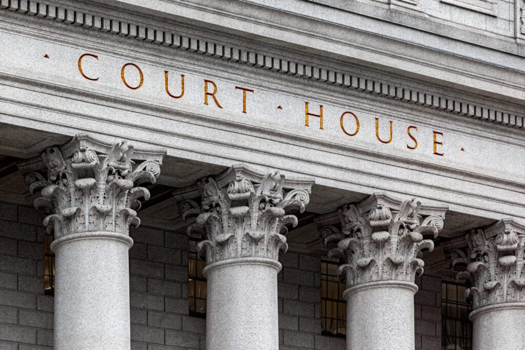 The outside of the court house, representing how one can benefit from calling a Portland criminal defense lawyer.