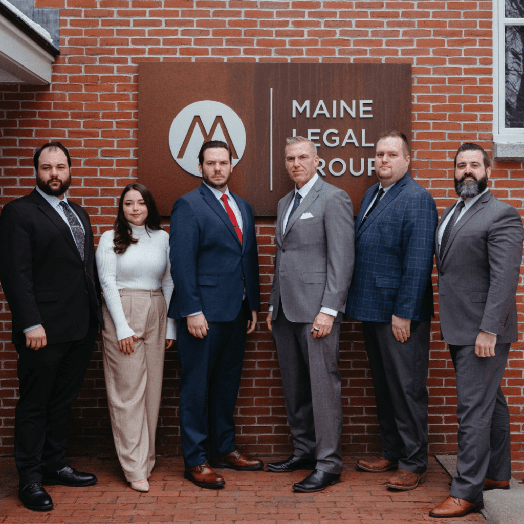 The Maine Criminal Defense Group Team Photo Alternate Photo Outside Kennebunk Office