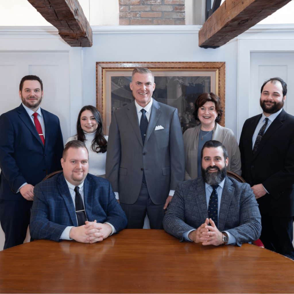 The Maine Criminal Defense Group Team Photo from left to right Nathan Hitchcock, Mikayla Martin, William Bly, Laura Lowenthal, & Thomas Richard.