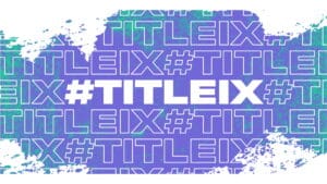 What is a Title IX offense hashtag graphic